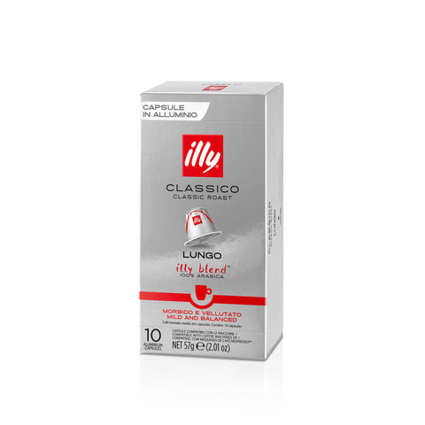 Case of illy Compatible Capsules CLASSICO LUNGO roast